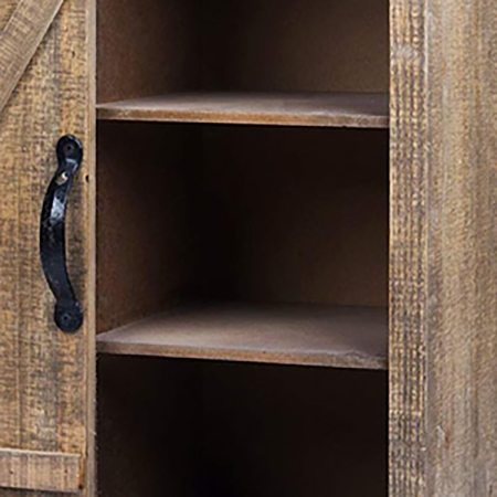 Rustic Sliding Barn Door Console Cabinet-a8